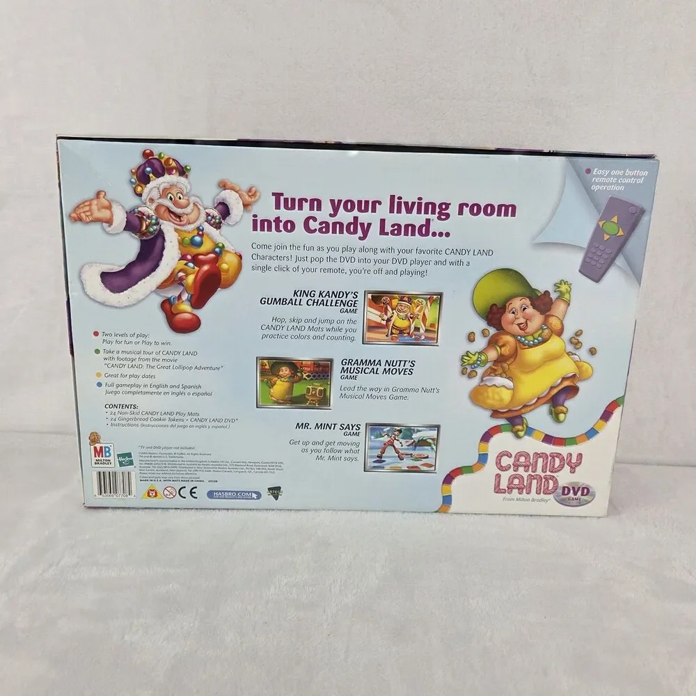 Vintage 2005 Candy Land DVD Game Complete Tested Milton Bradley Hasbro